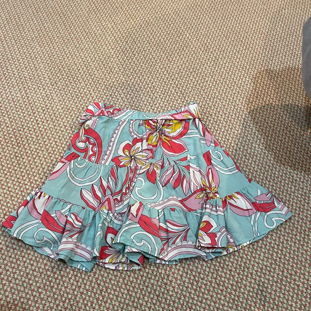 Ruby and Jenna colorful beach skirt